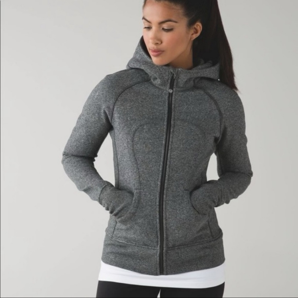 Lululemon Scuba II Hoodie in Heather Speckled Black Size 4